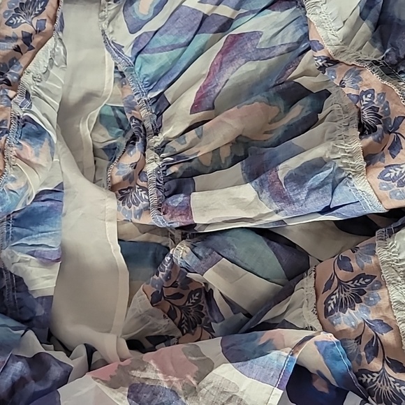 Farm Rio Foliage Printed Tiered Cotton Midi Dress - Picture 13 of 15